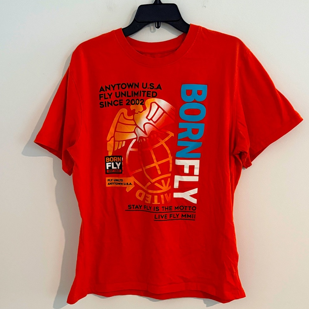 Born Fly Red Graphic Tee for‎ Men